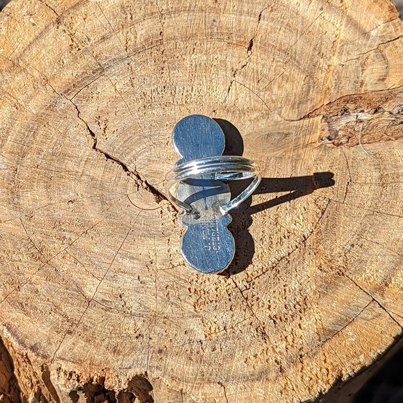 Navajo Sterling Silver Ring Orange Spiny Handcrafted Authentic Jewelry sz 7.25** - Picture 7 of 8